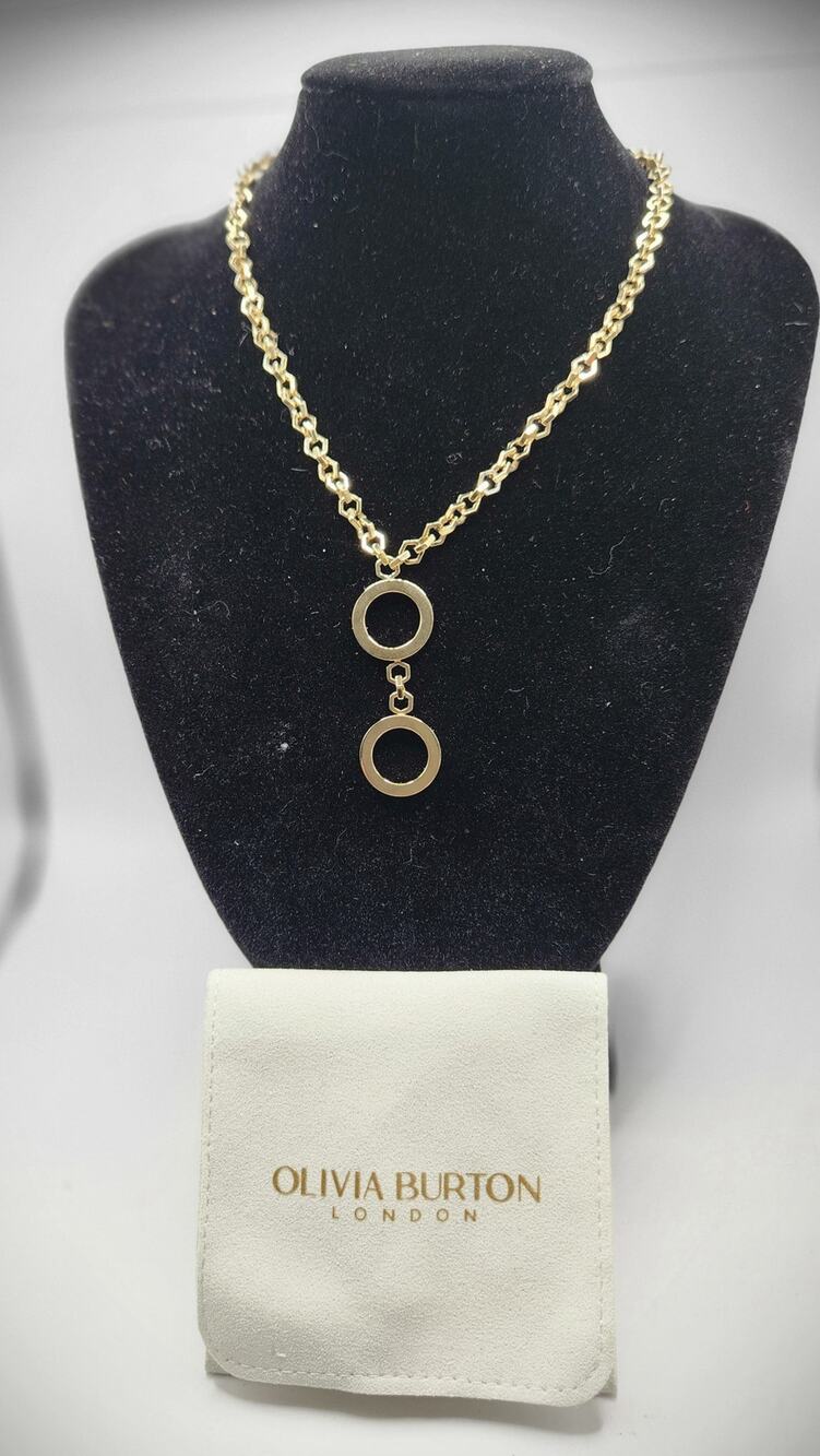 Olivia Burton Gold Interlocking Rings Necklace New